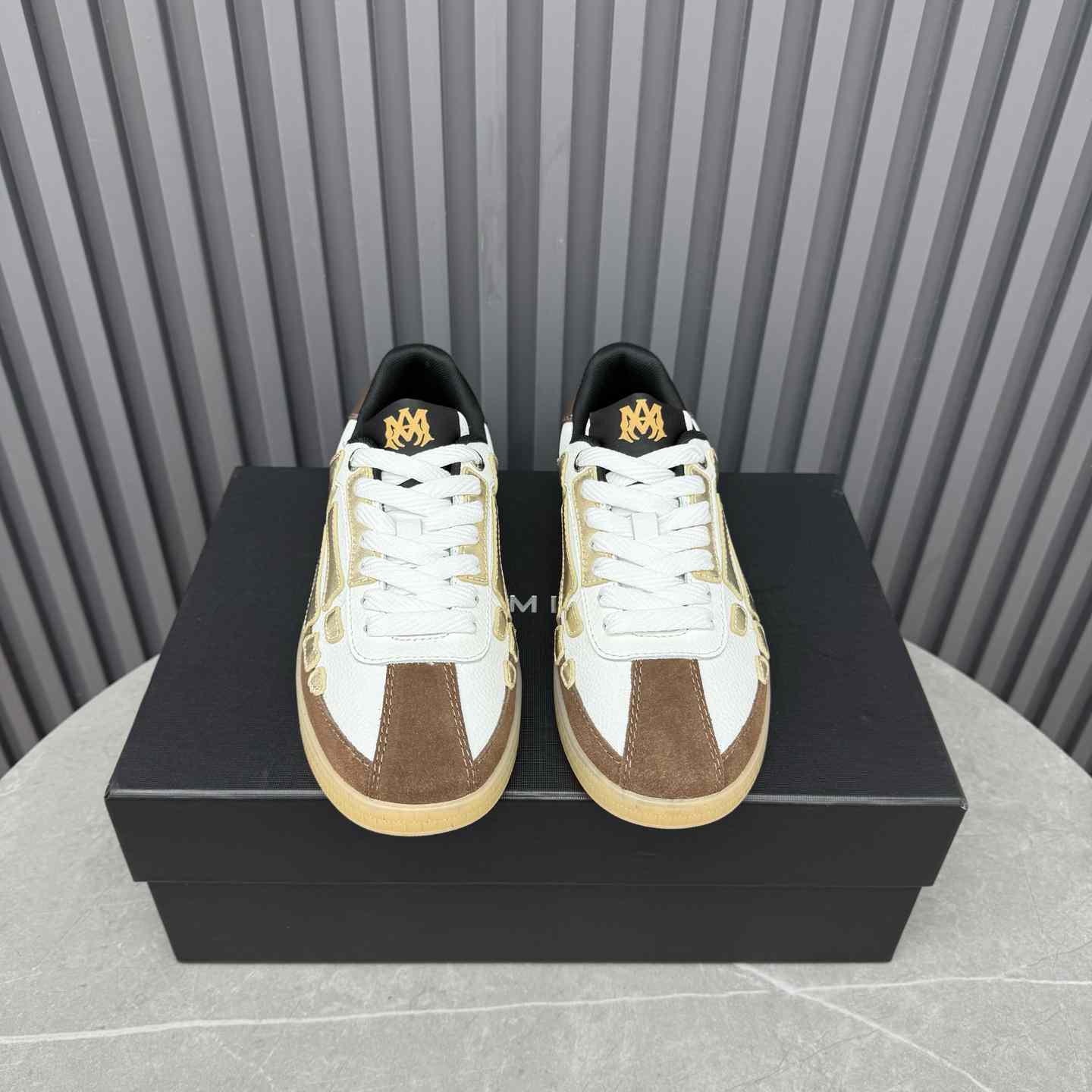 Amiri Pacific Bones Leather Sneakers - DesignerGu