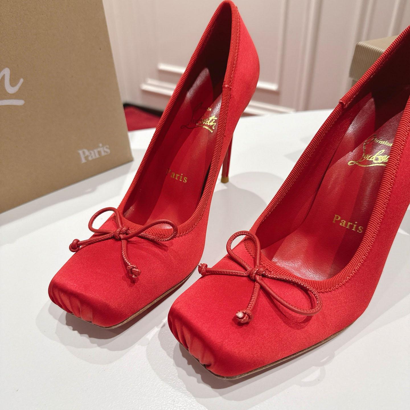 Christian Louboutin Cassia Nodo 100 mm Pumps  Crepe Satin - DesignerGu