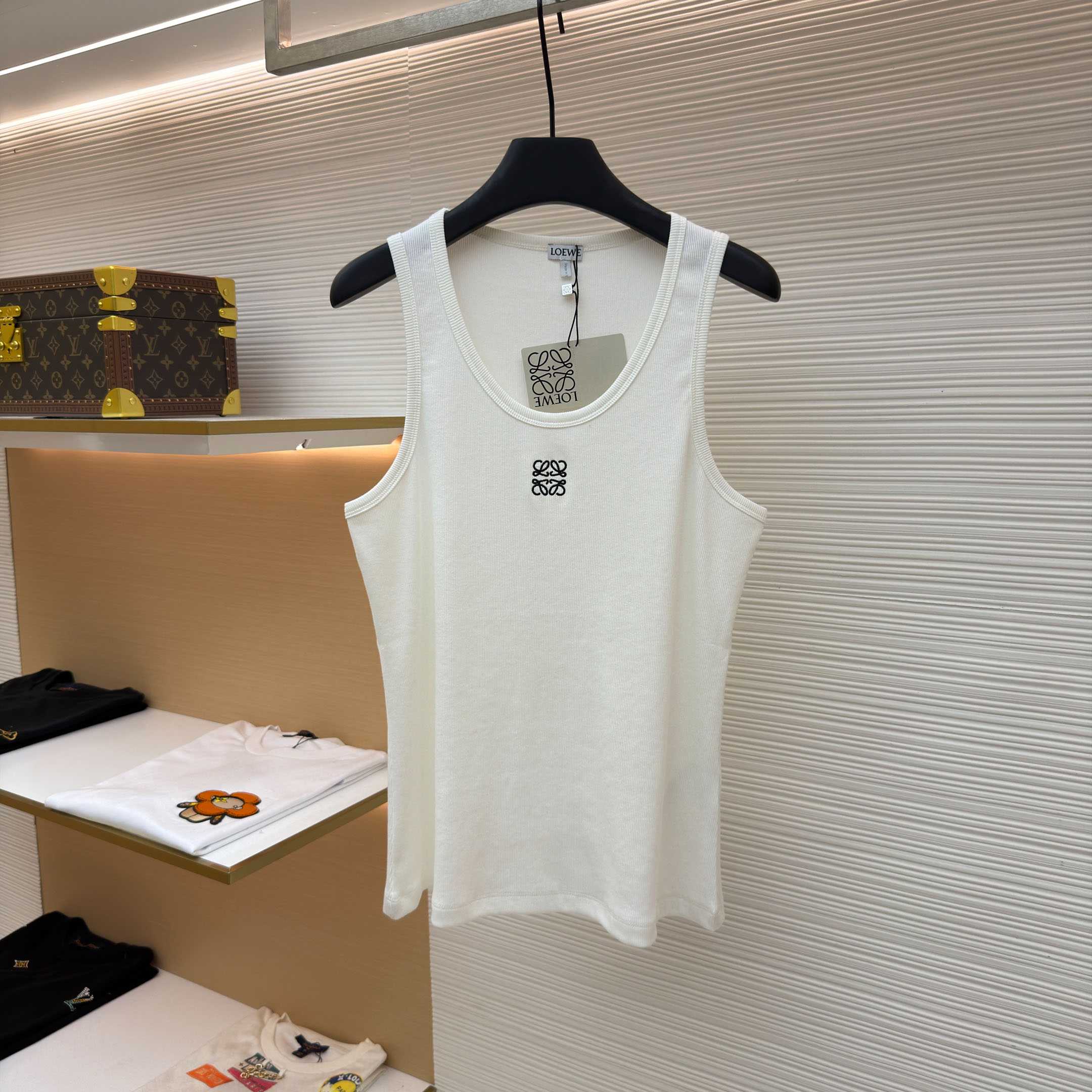 Loewe Anagram Tank Top 'White' - DesignerGu