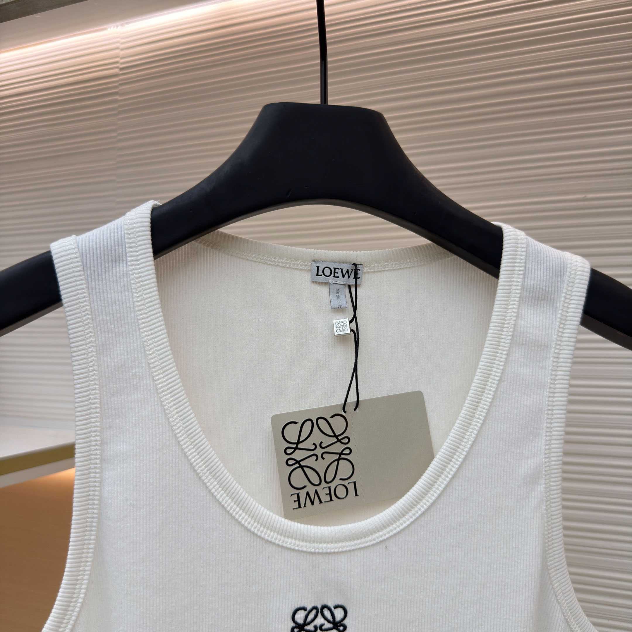 Loewe Anagram Tank Top 'White' - DesignerGu