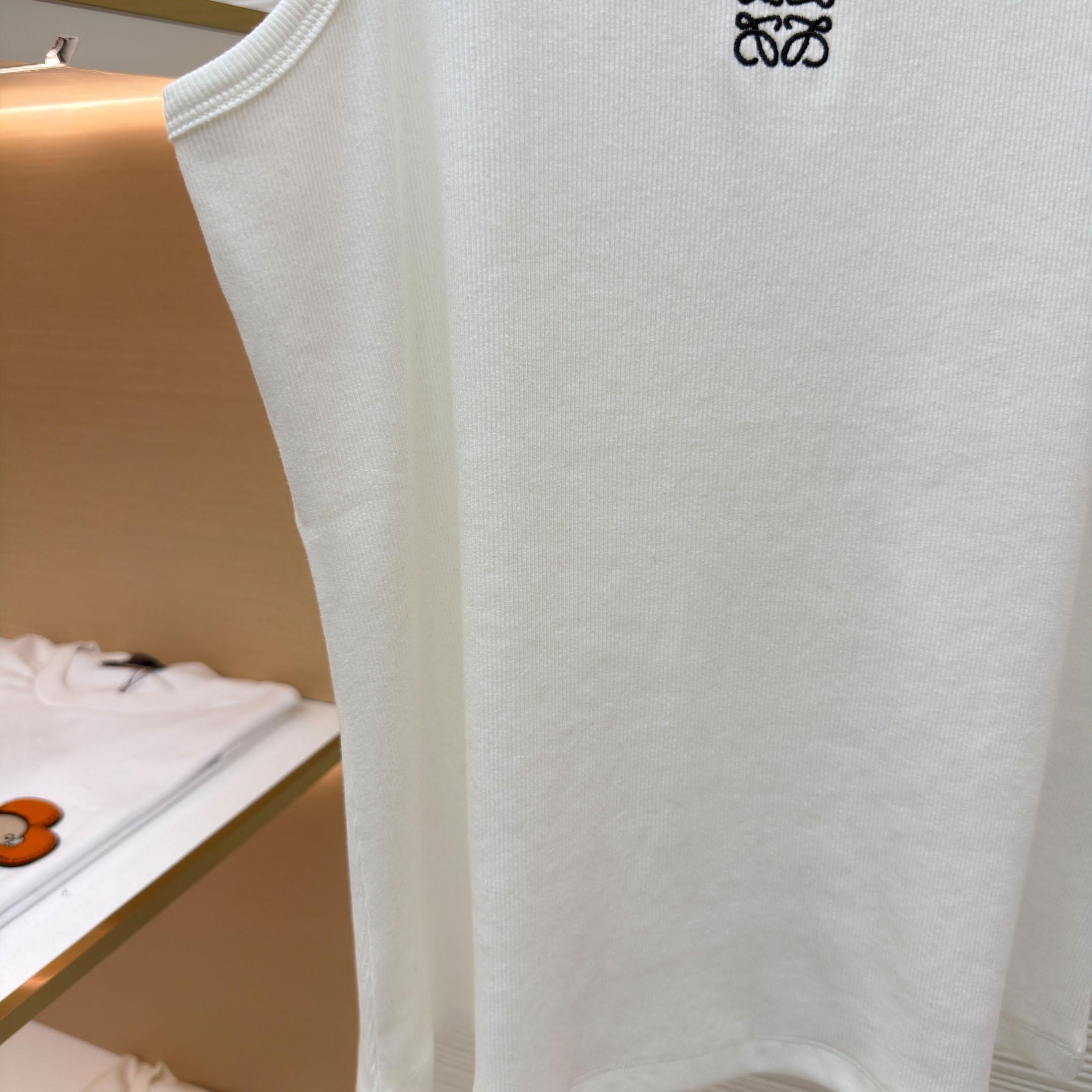 Loewe Anagram Tank Top 'White' - DesignerGu