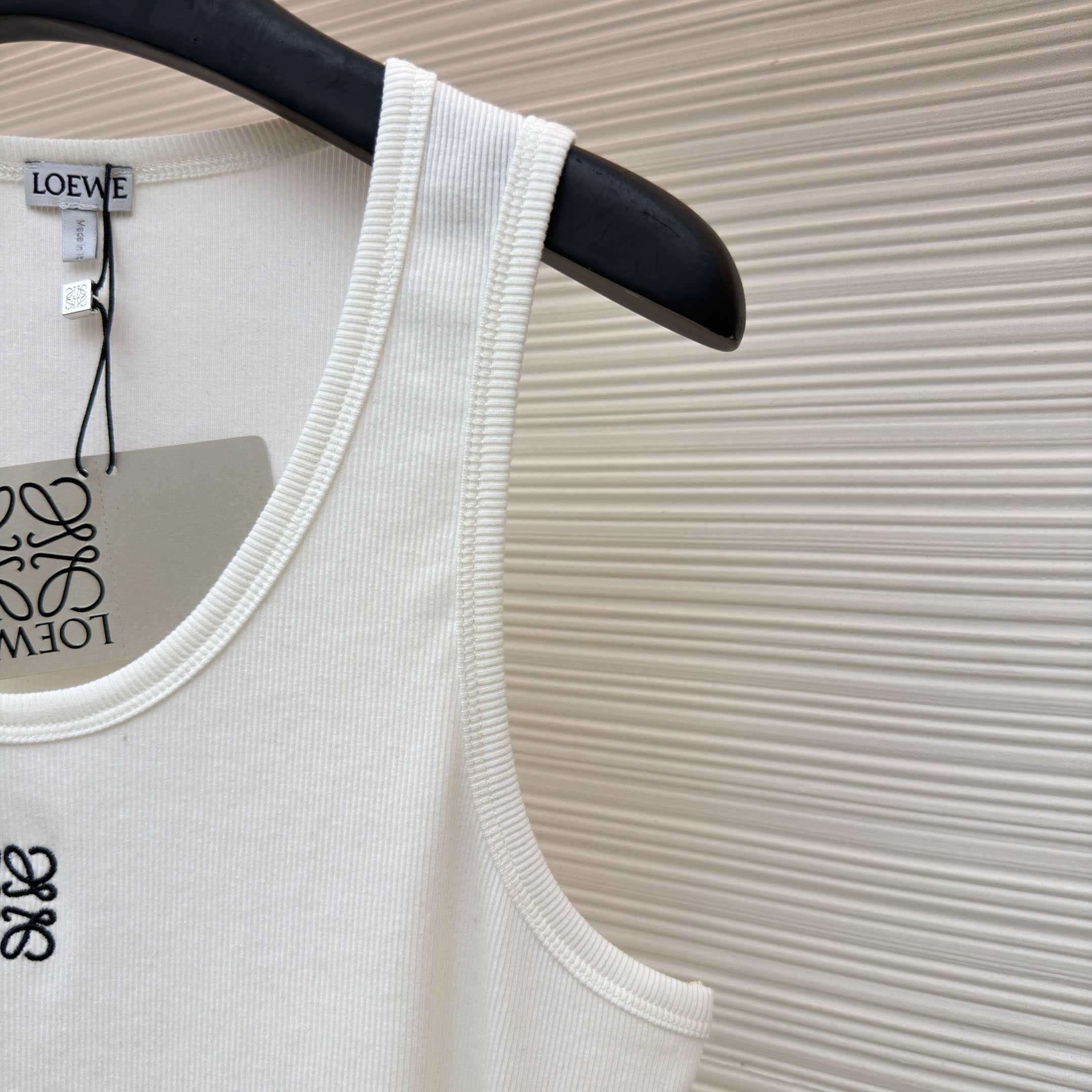 Loewe Anagram Tank Top 'White' - DesignerGu