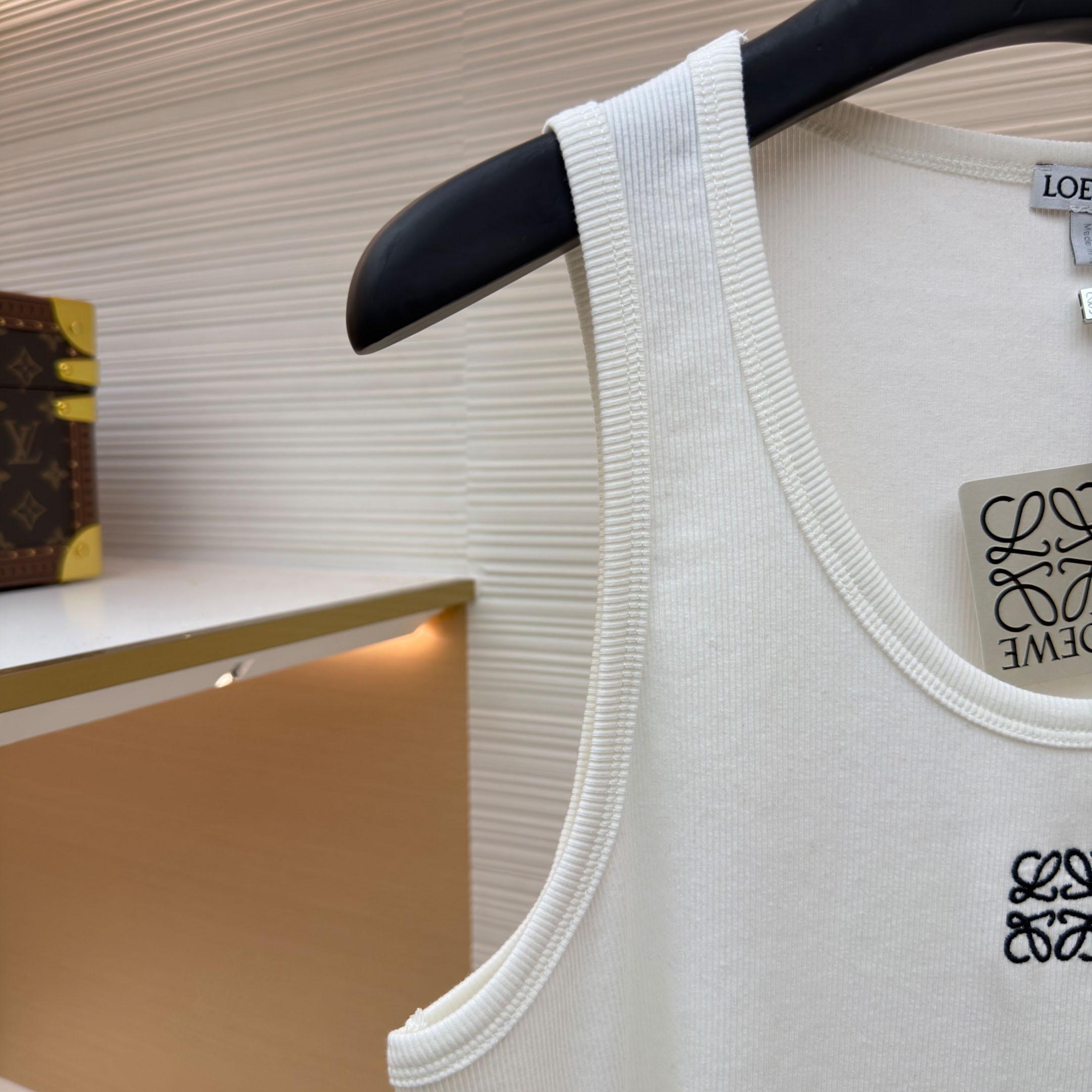 Loewe Anagram Tank Top 'White' - DesignerGu