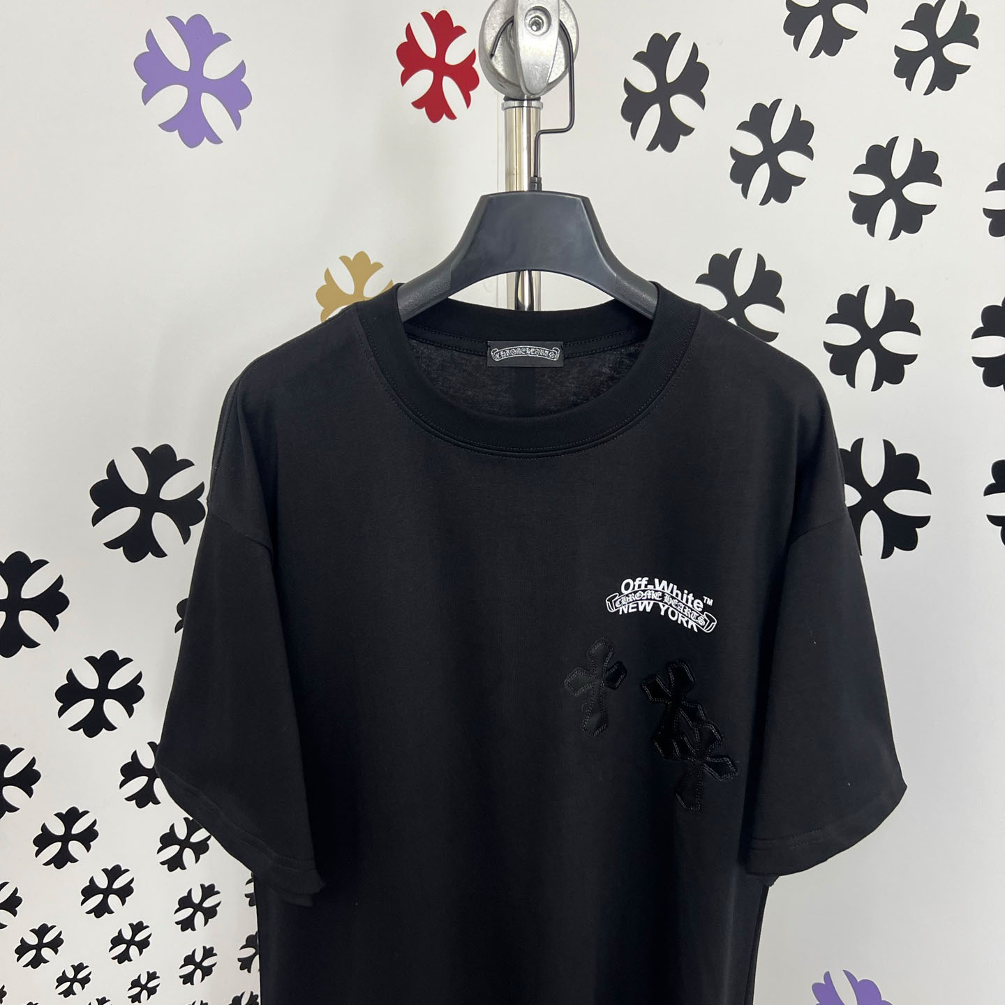 Chrome Hearts X Off-White  New York Tee  'Black' - DesignerGu