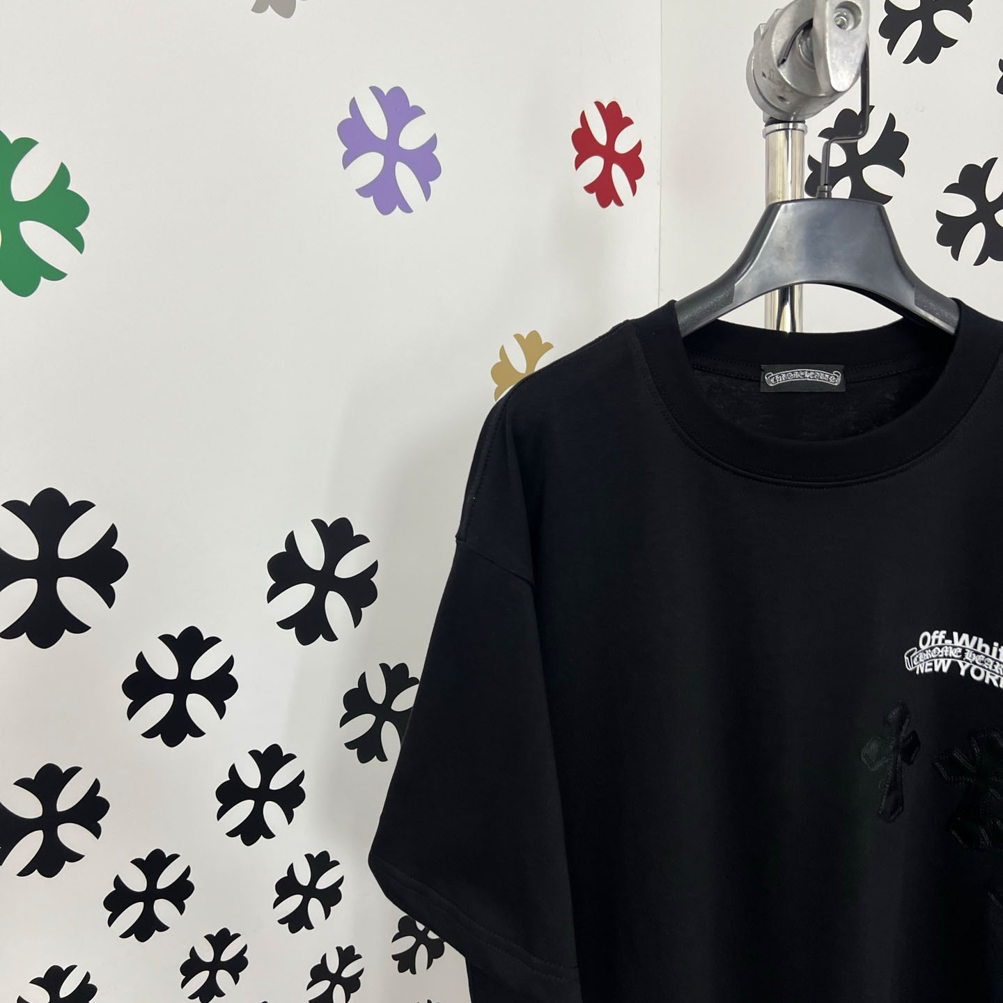 Chrome Hearts X Off-White  New York Tee  'Black' - DesignerGu