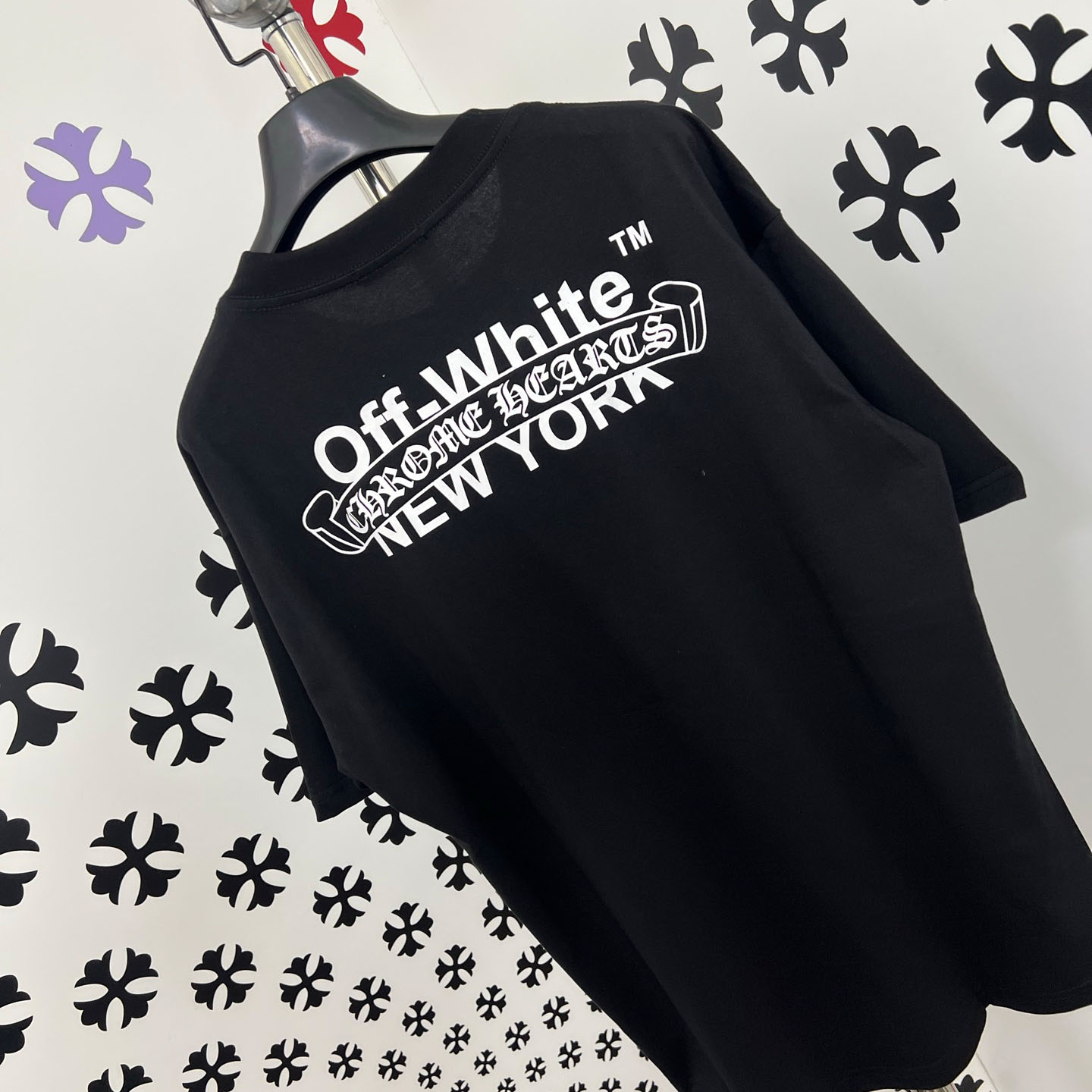 Chrome Hearts X Off-White  New York Tee  'Black' - DesignerGu