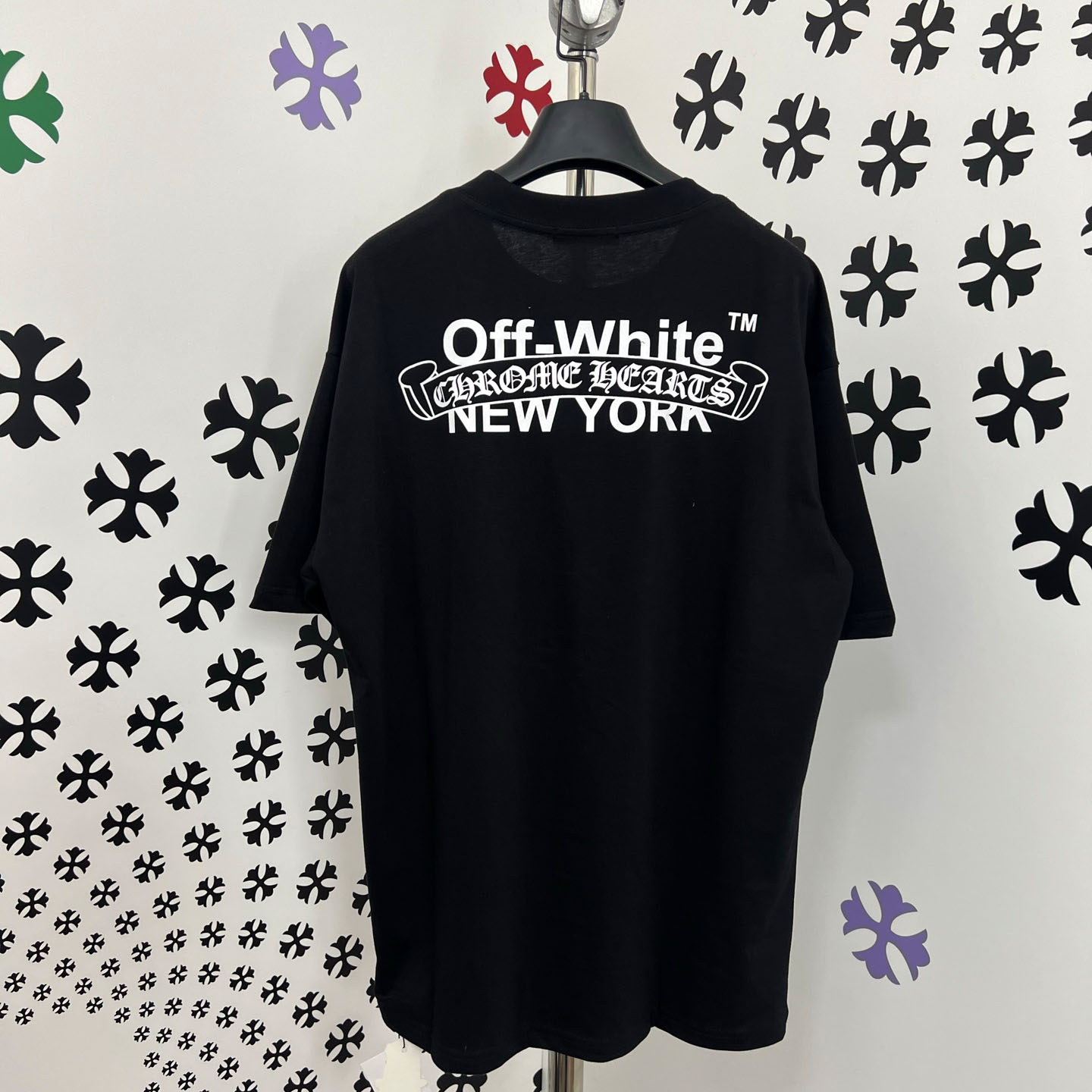 Chrome Hearts X Off-White  New York Tee  'Black' - DesignerGu