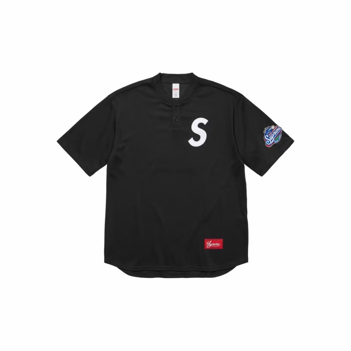 Supreme S Logo Baseball Henley - DesignerGu