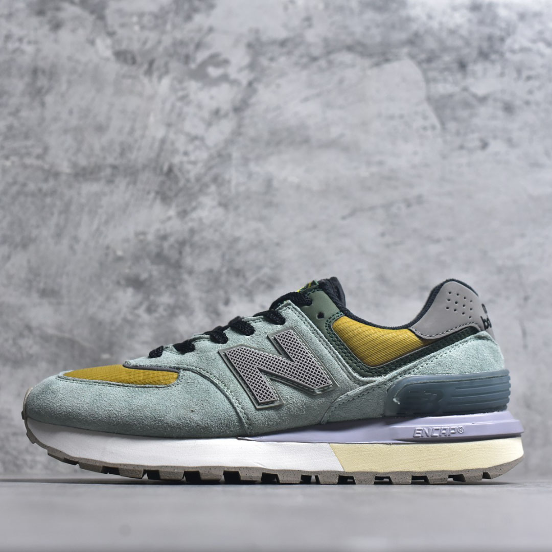 Stone Island x New Balance 574 Legacy 'Light Green' - DesignerGu