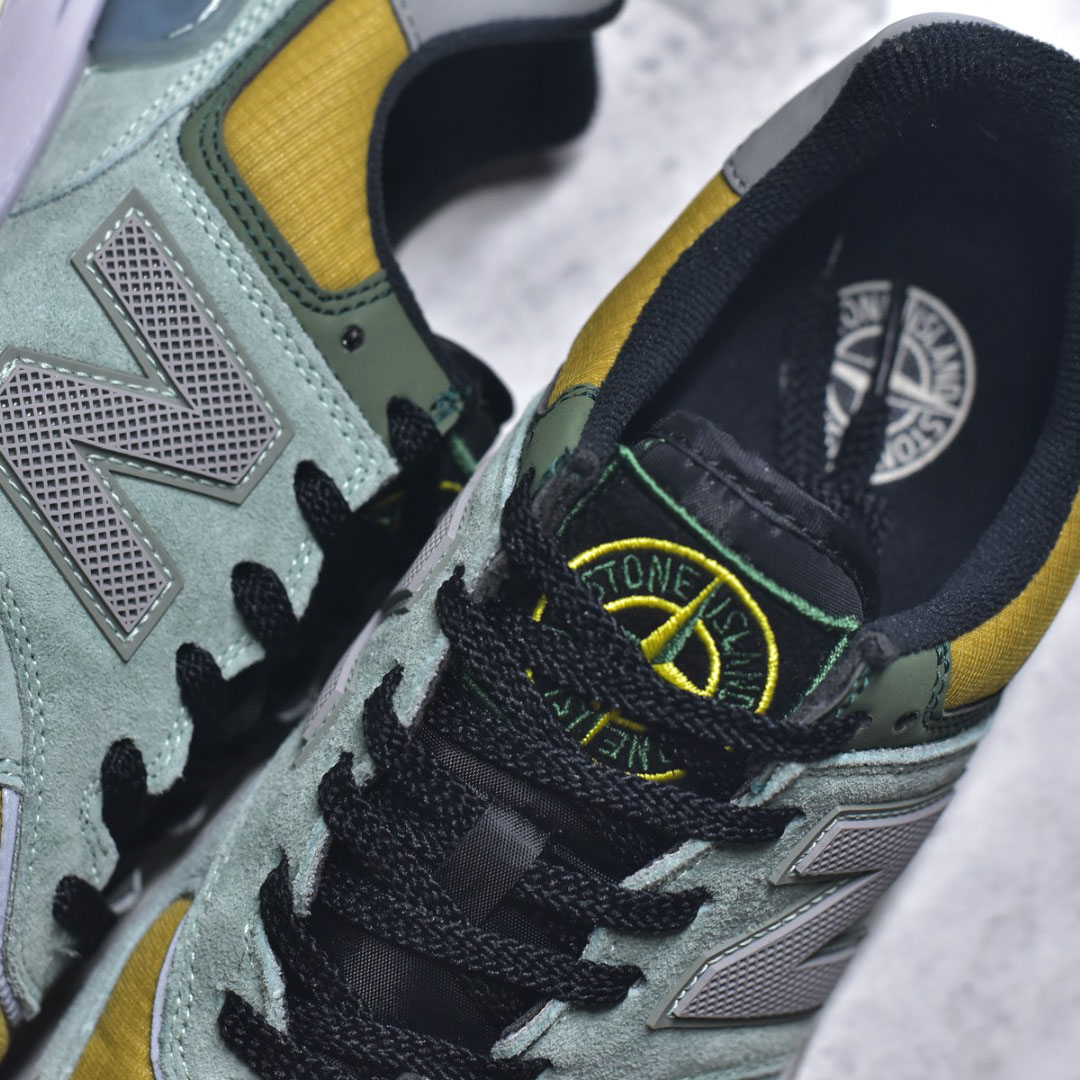 Stone Island x New Balance 574 Legacy 'Light Green' - DesignerGu