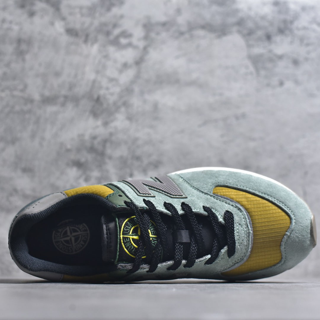 Stone Island x New Balance 574 Legacy 'Light Green' - DesignerGu