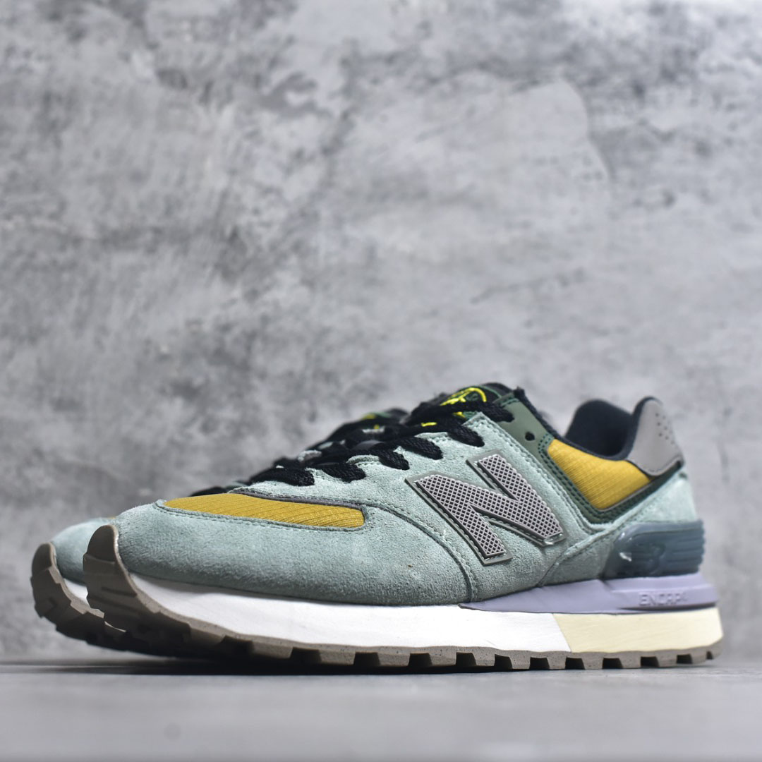 Stone Island x New Balance 574 Legacy 'Light Green' - DesignerGu