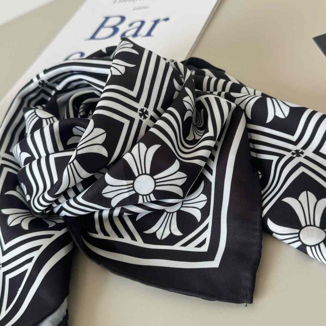Chrome Heart Square Silk Scarf - DesignerGu