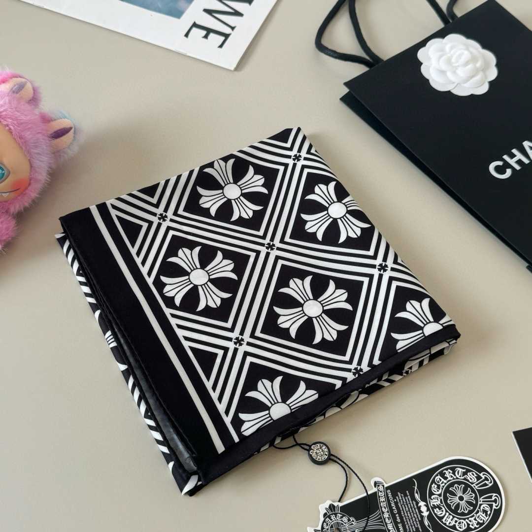 Chrome Heart Square Silk Scarf - DesignerGu