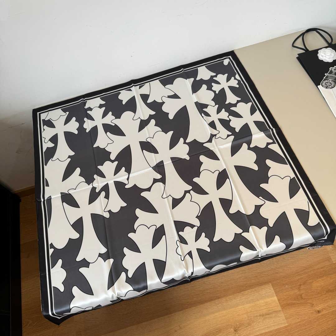 Chrome Heart Square Silk Scarf - DesignerGu