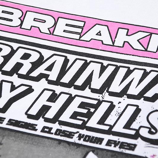 Hellstar Breaking News T-Shirt 'White' - DesignerGu
