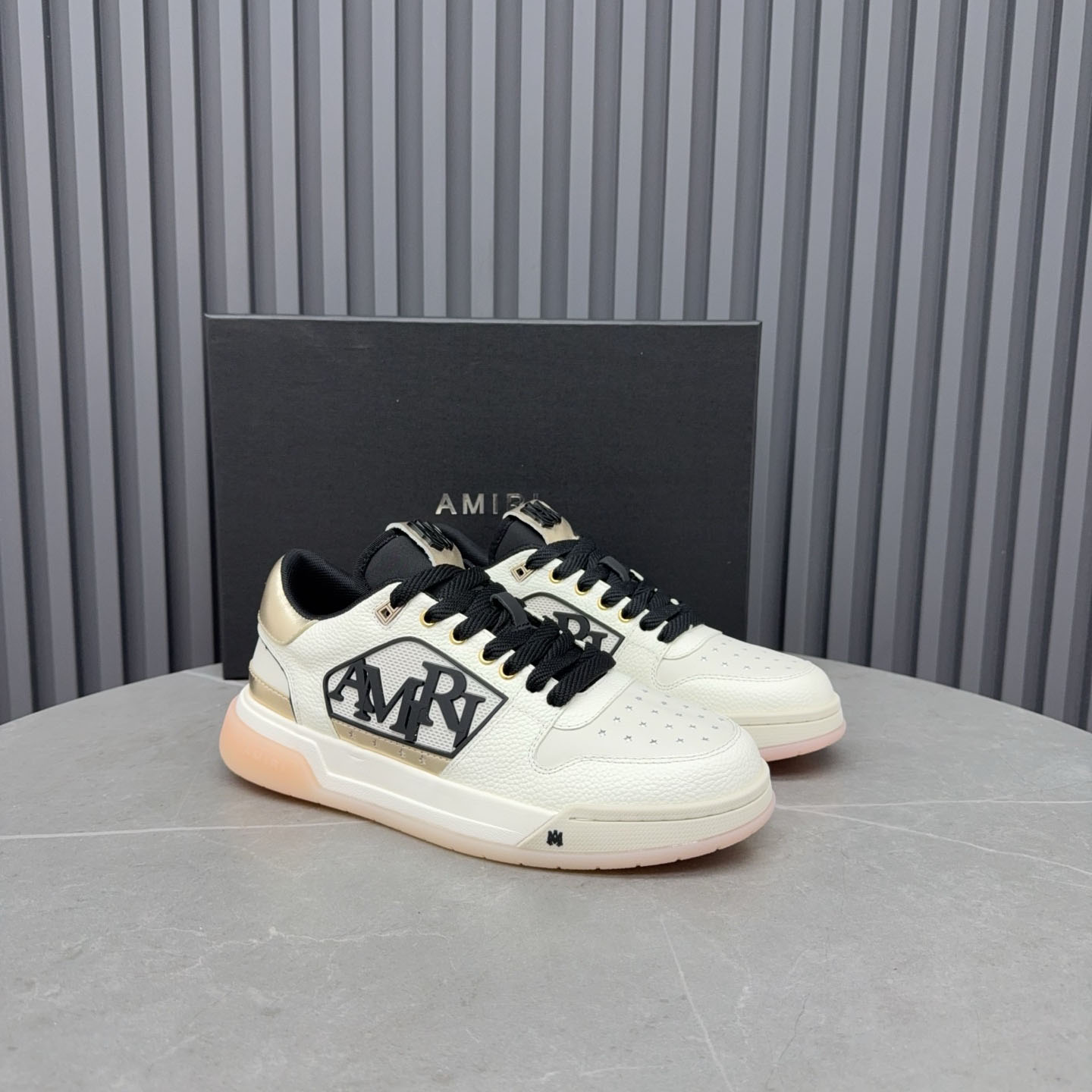 Amiri Beige Classic Low Sneakers - DesignerGu