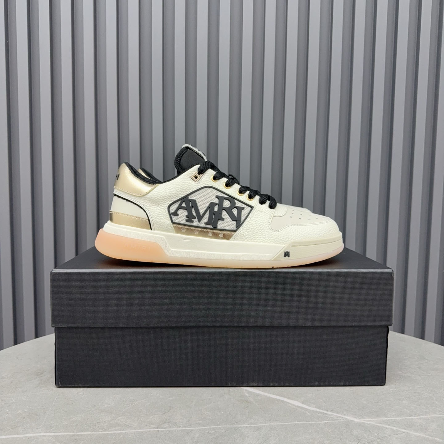 Amiri Beige Classic Low Sneakers - DesignerGu
