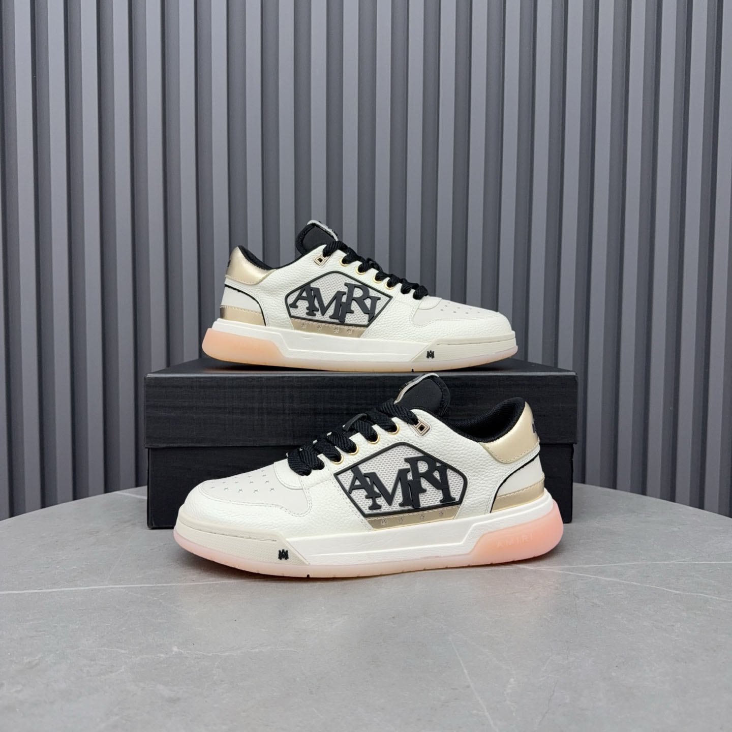 Amiri Beige Classic Low Sneakers - DesignerGu