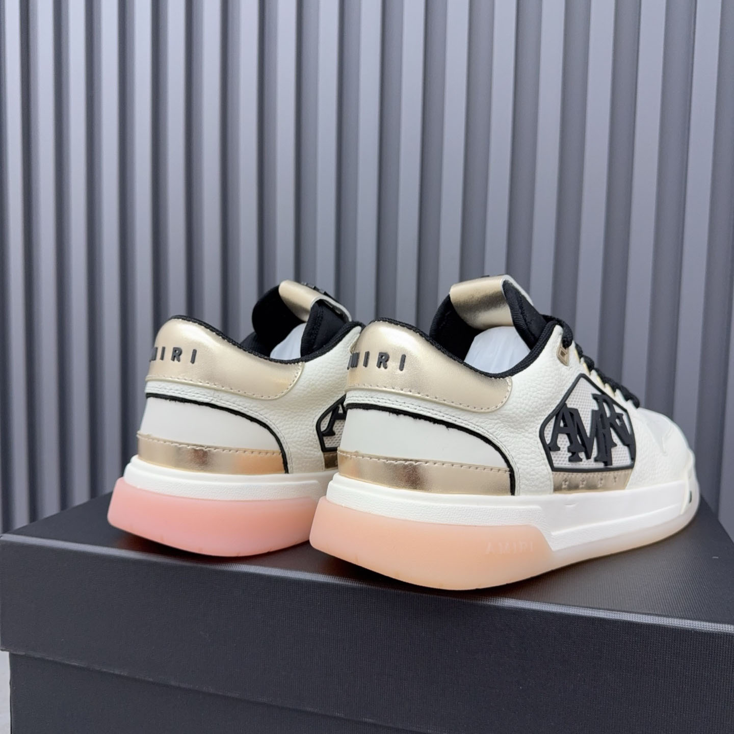 Amiri Beige Classic Low Sneakers - DesignerGu