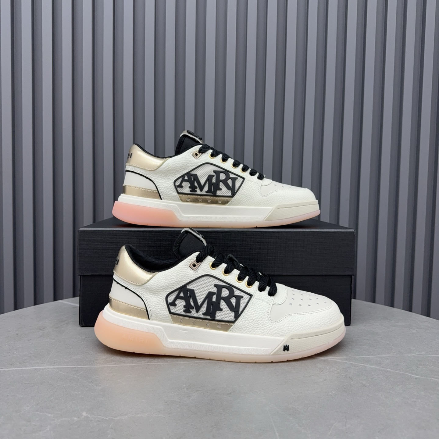 Amiri Beige Classic Low Sneakers - DesignerGu