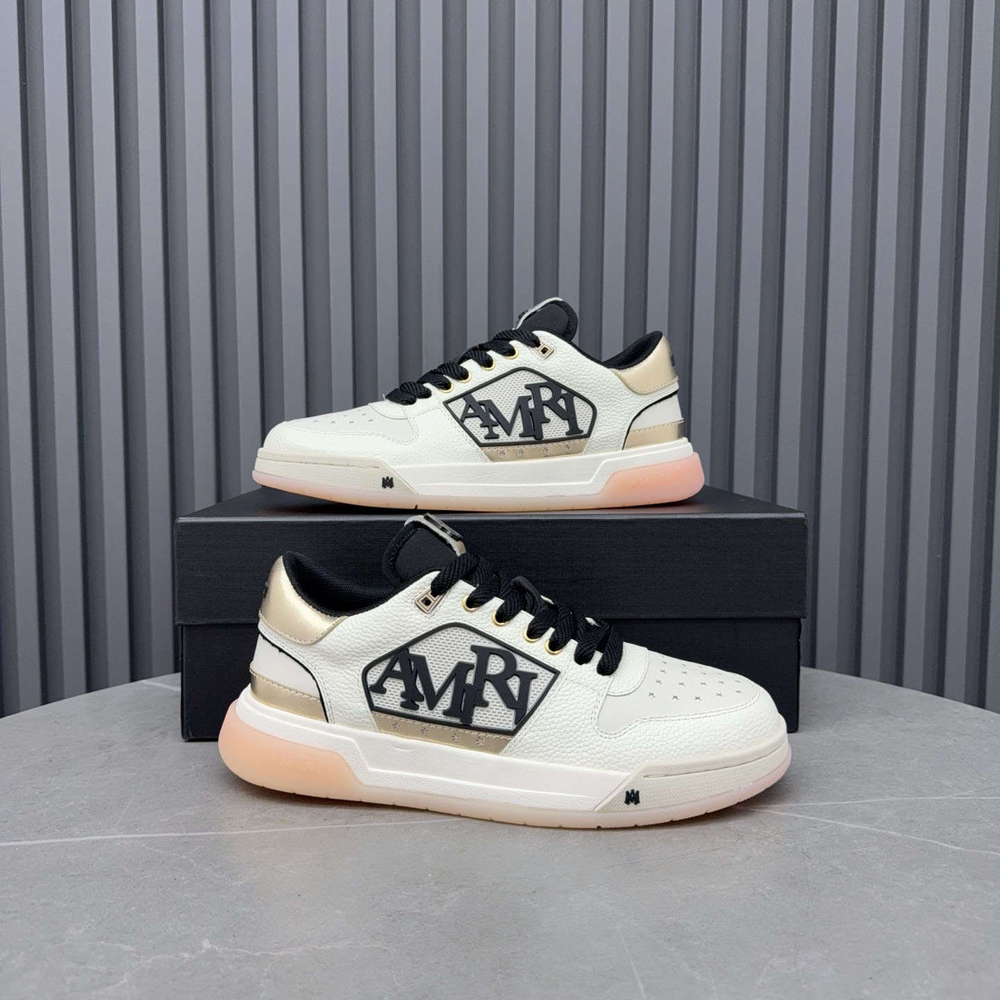 Amiri Beige Classic Low Sneakers - DesignerGu