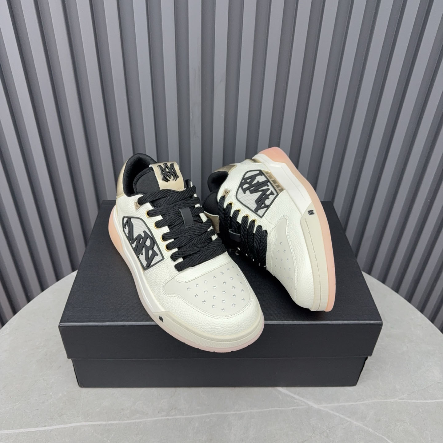 Amiri Beige Classic Low Sneakers - DesignerGu
