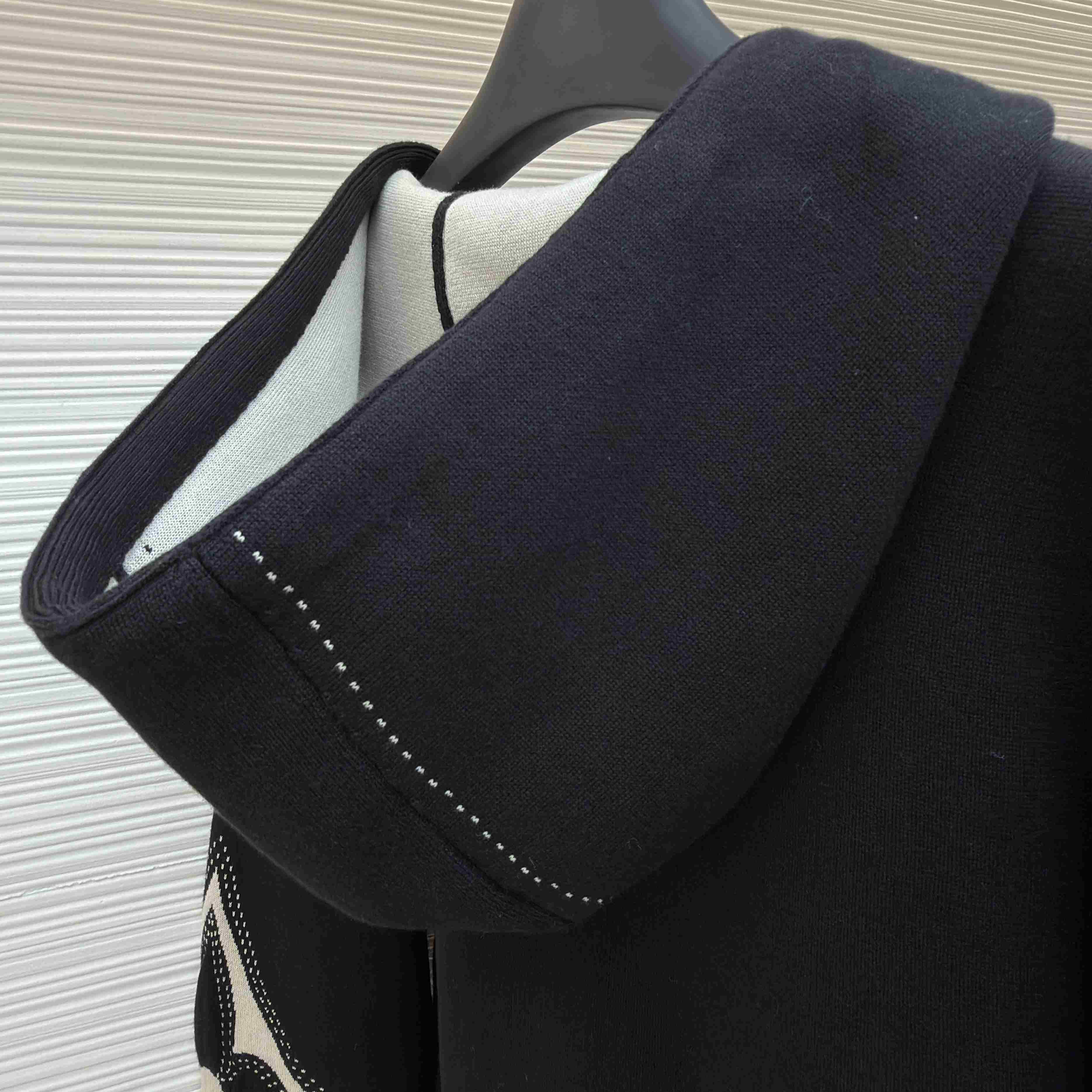 Louis Vuitton Graphic Intarsia Zipped Cotton Hoodie  - DesignerGu