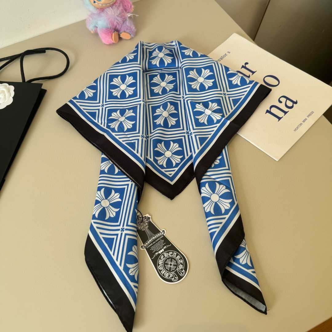 Chrome Heart Square Silk Scarf - DesignerGu