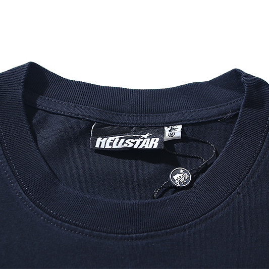 Hellstar Studios Cartoon Logo Glitter Logo T-Shirt 'Black' - DesignerGu