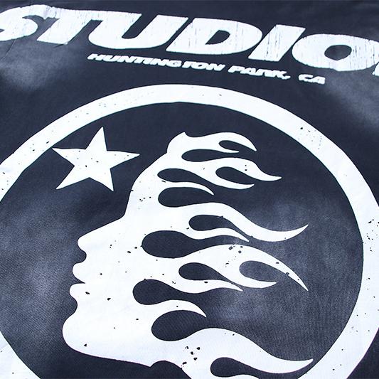 Hellstar Studios Cartoon Logo Glitter Logo T-Shirt 'Black' - DesignerGu