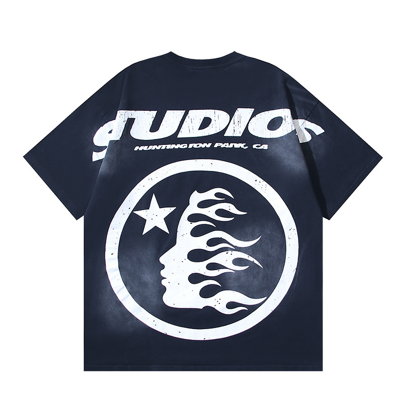 Hellstar Studios Cartoon Logo Glitter Logo T-Shirt 'Black' - DesignerGu