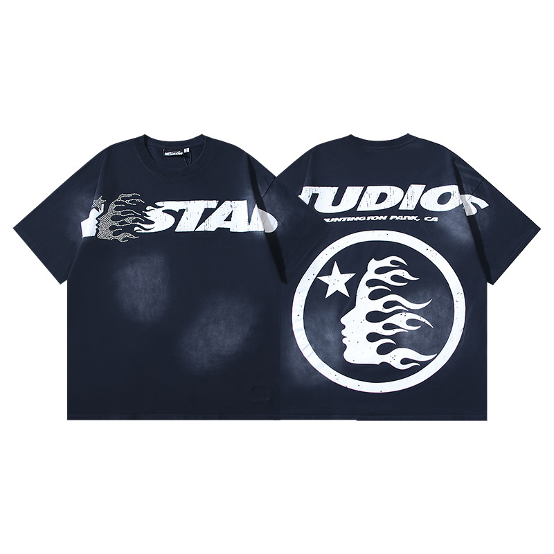 Hellstar Studios Cartoon Logo Glitter Logo T-Shirt 'Black' - DesignerGu