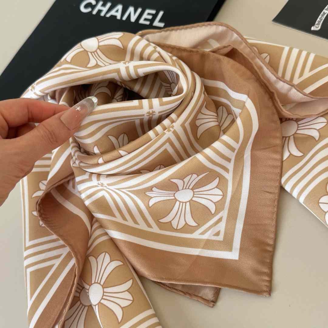 Chrome Heart Square Silk Scarf - DesignerGu