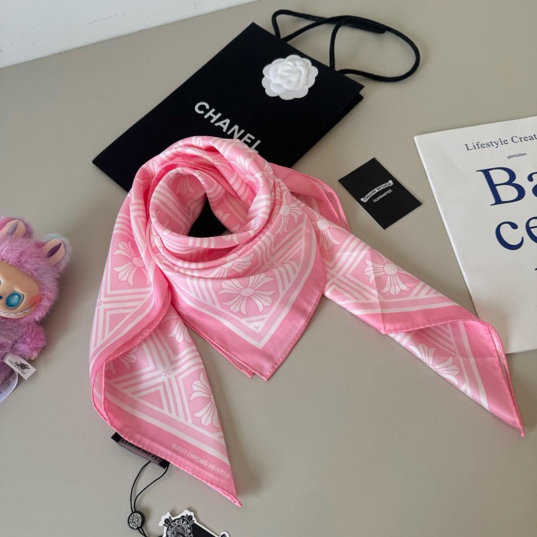 Chrome Heart Square Silk Scarf - DesignerGu