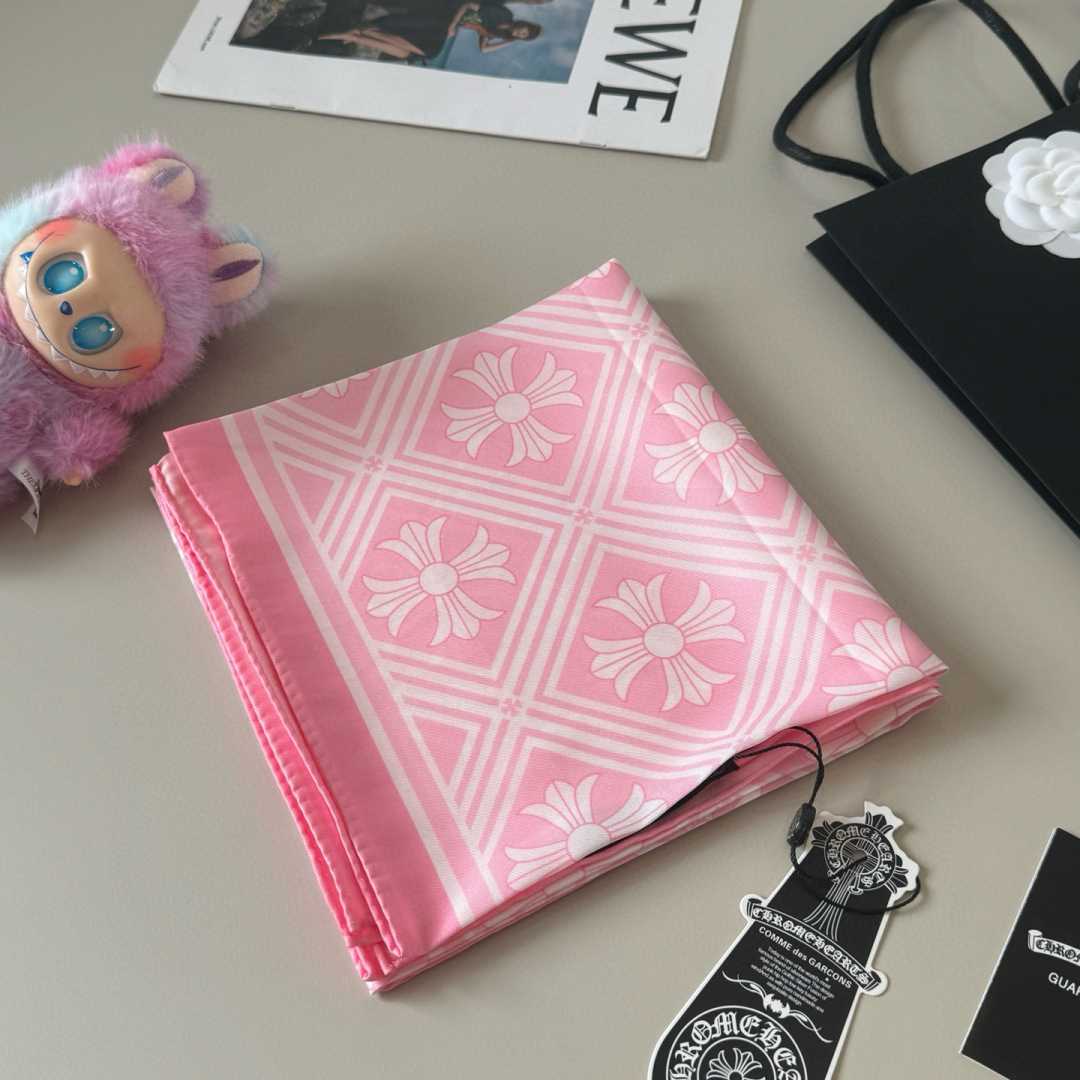 Chrome Heart Square Silk Scarf - DesignerGu