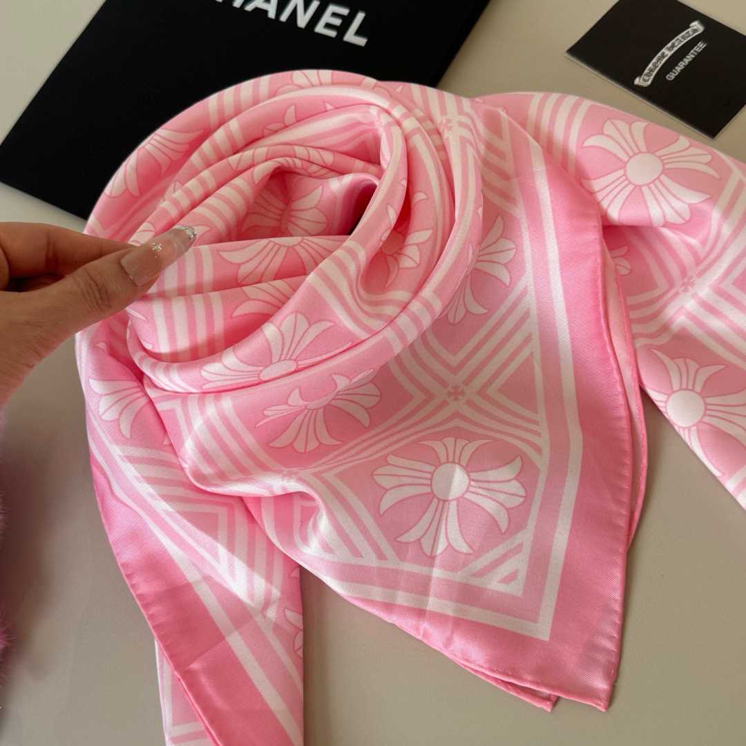 Chrome Heart Square Silk Scarf - DesignerGu