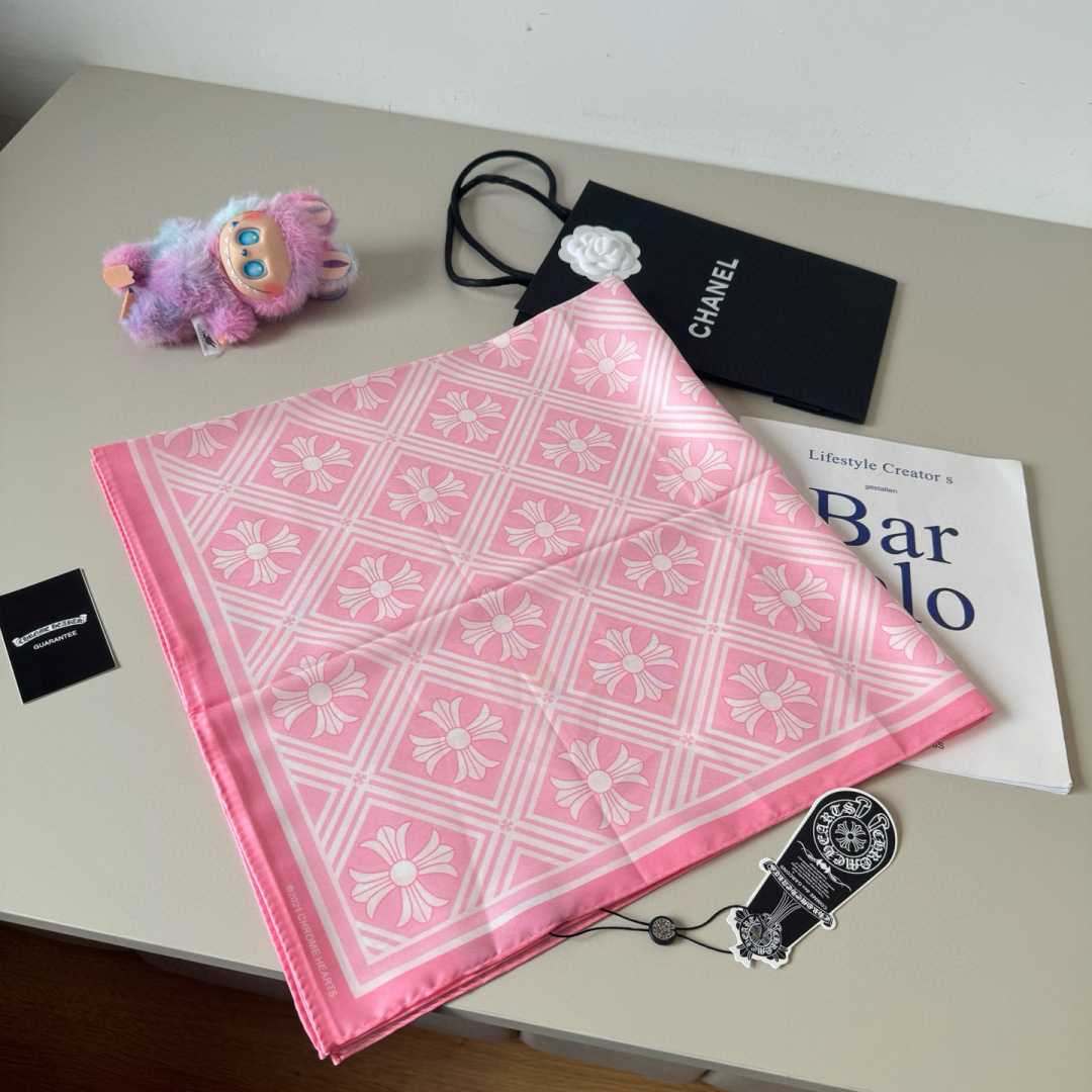 Chrome Heart Square Silk Scarf - DesignerGu