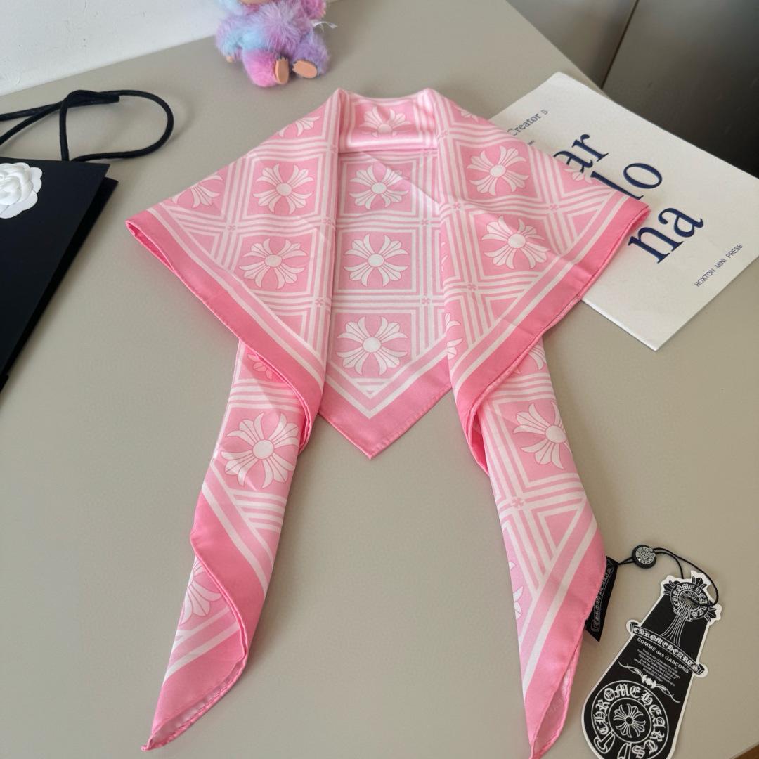 Chrome Heart Square Silk Scarf - DesignerGu
