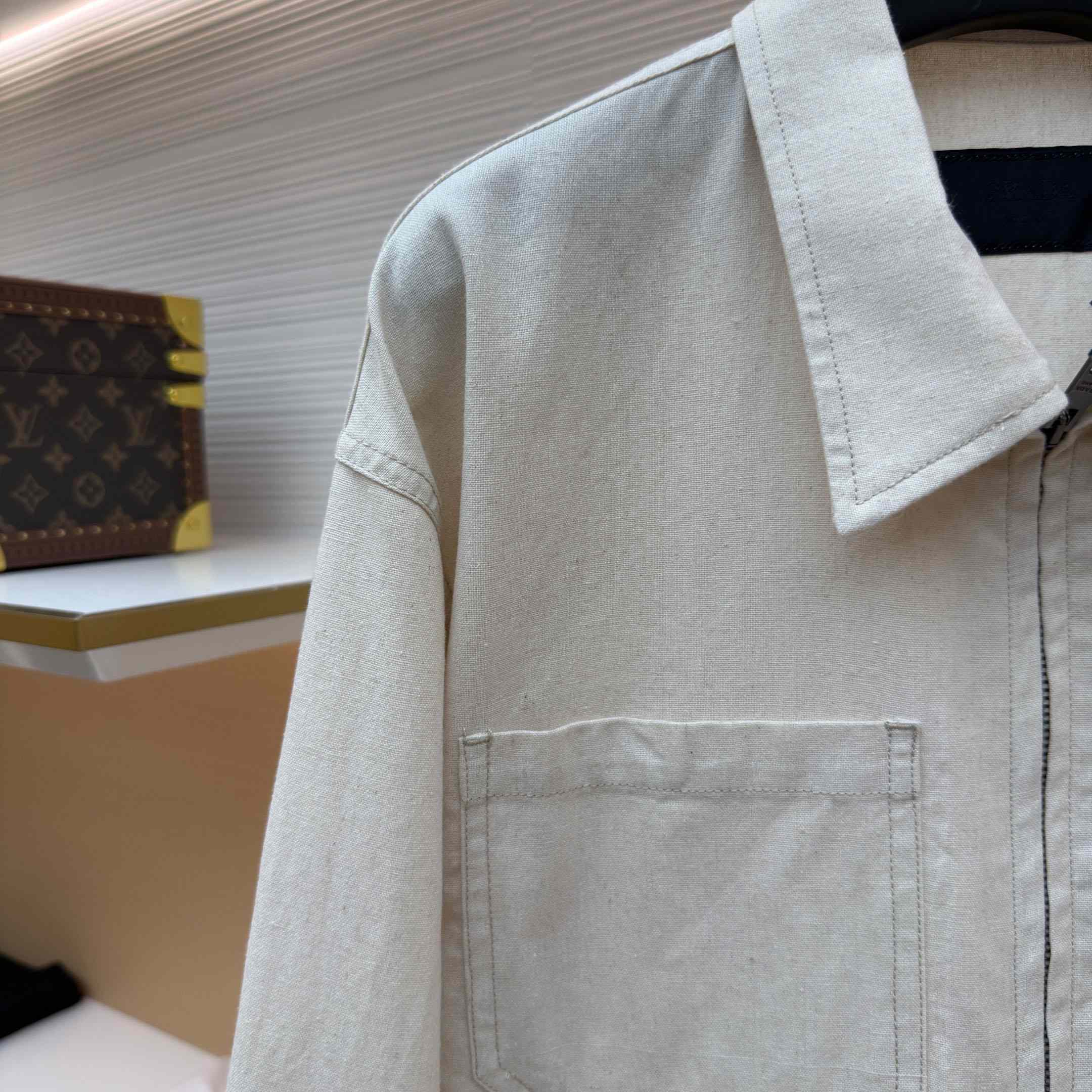 Prada Chambray Blouson Jacket - DesignerGu