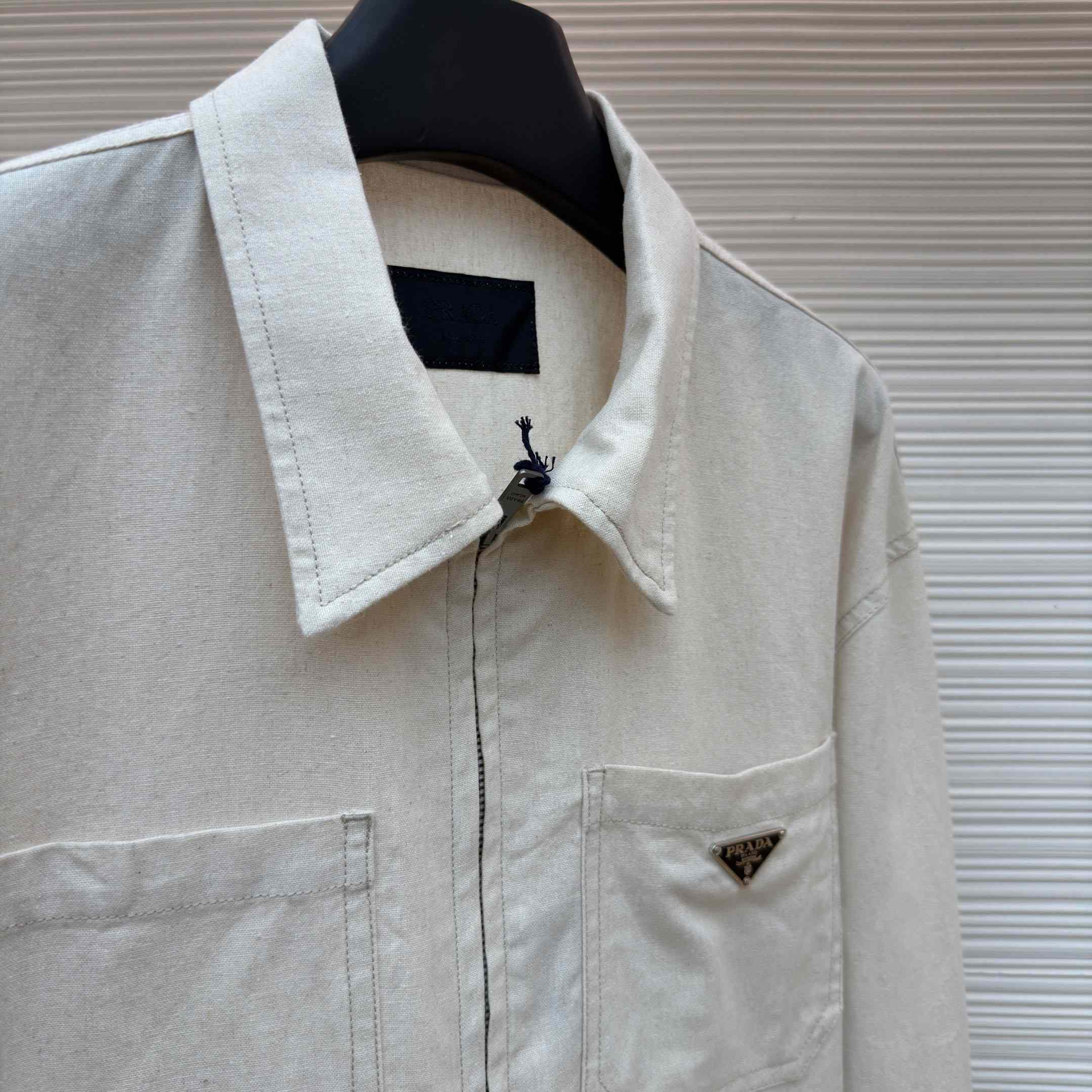 Prada Chambray Blouson Jacket - DesignerGu