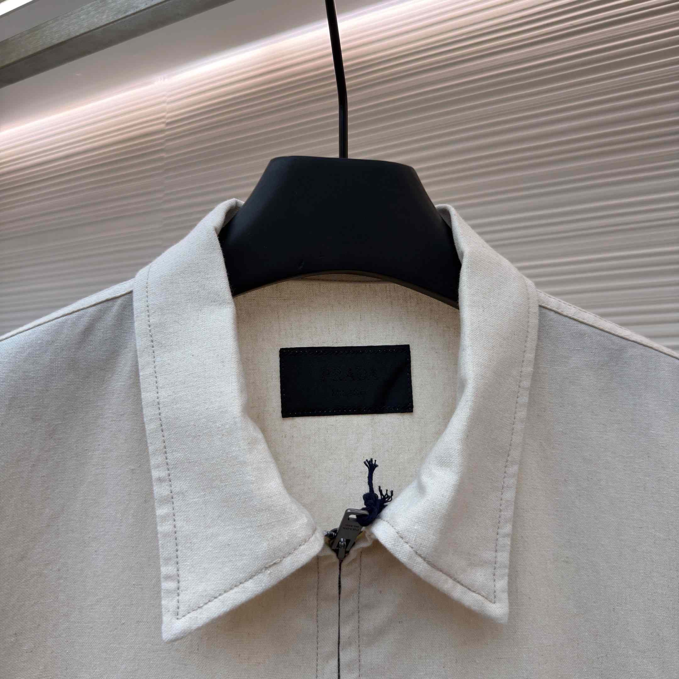 Prada Chambray Blouson Jacket - DesignerGu