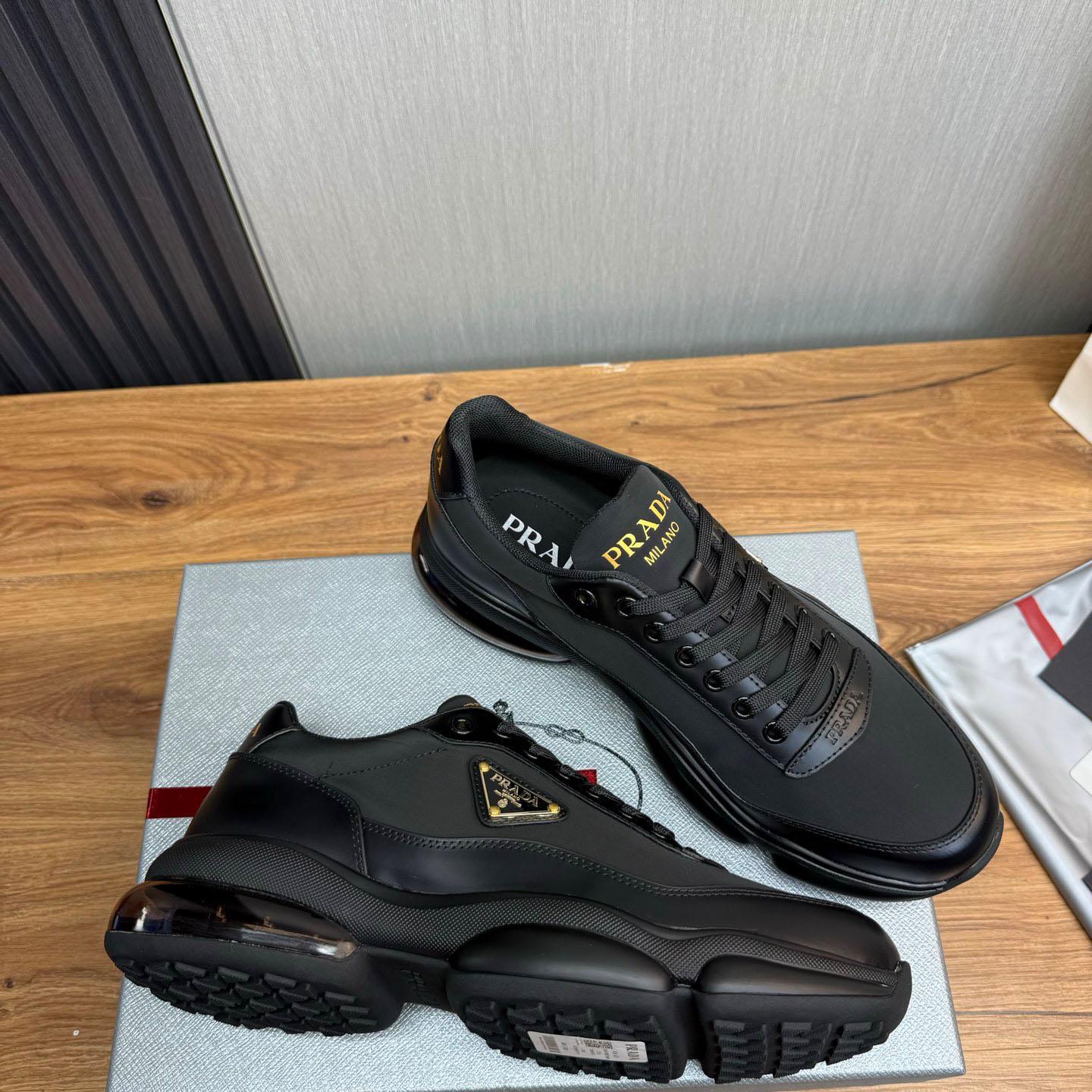 Prada Leather Sneakers - DesignerGu
