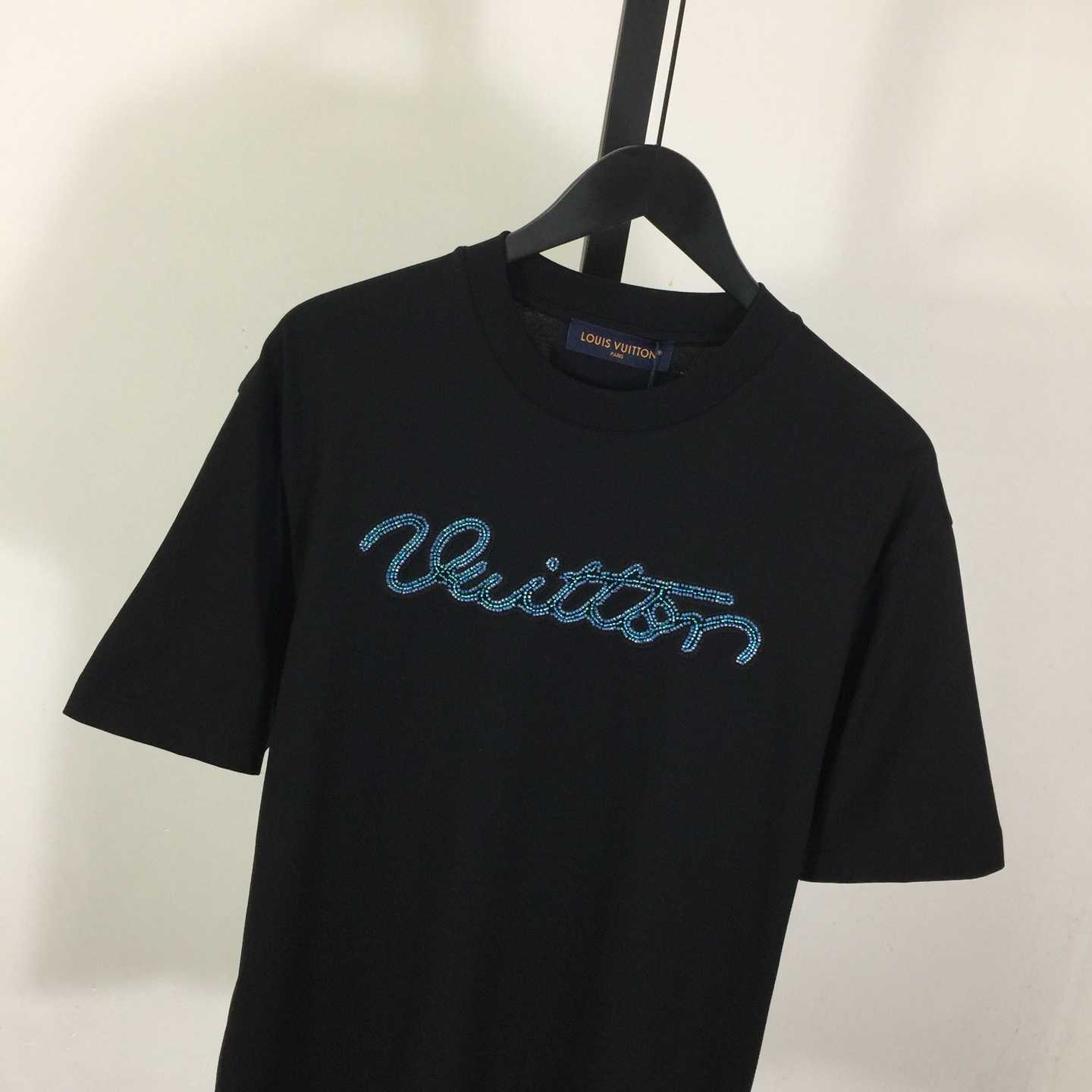 Louis Vuitton Logo Cotton T-Shirt  - DesignerGu