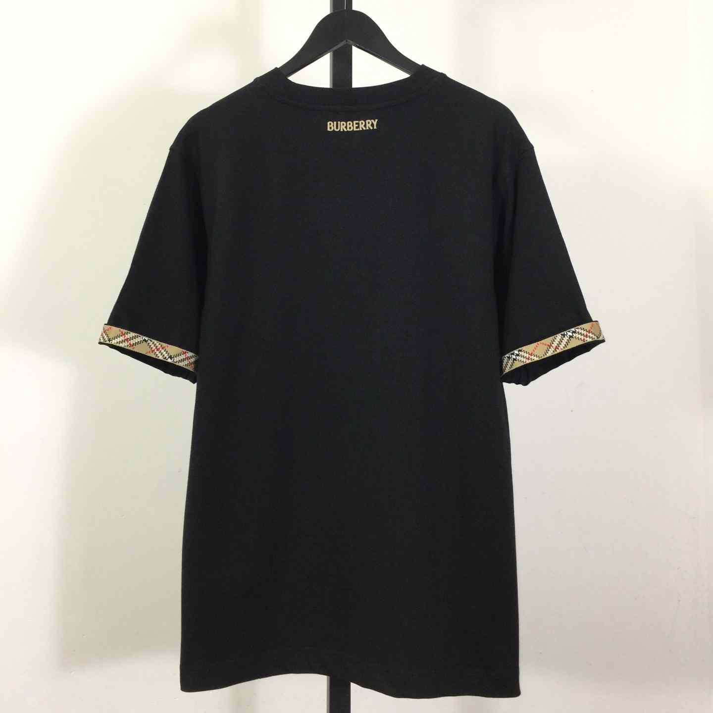 Burberry Check Trim Cotton T-shirt - DesignerGu