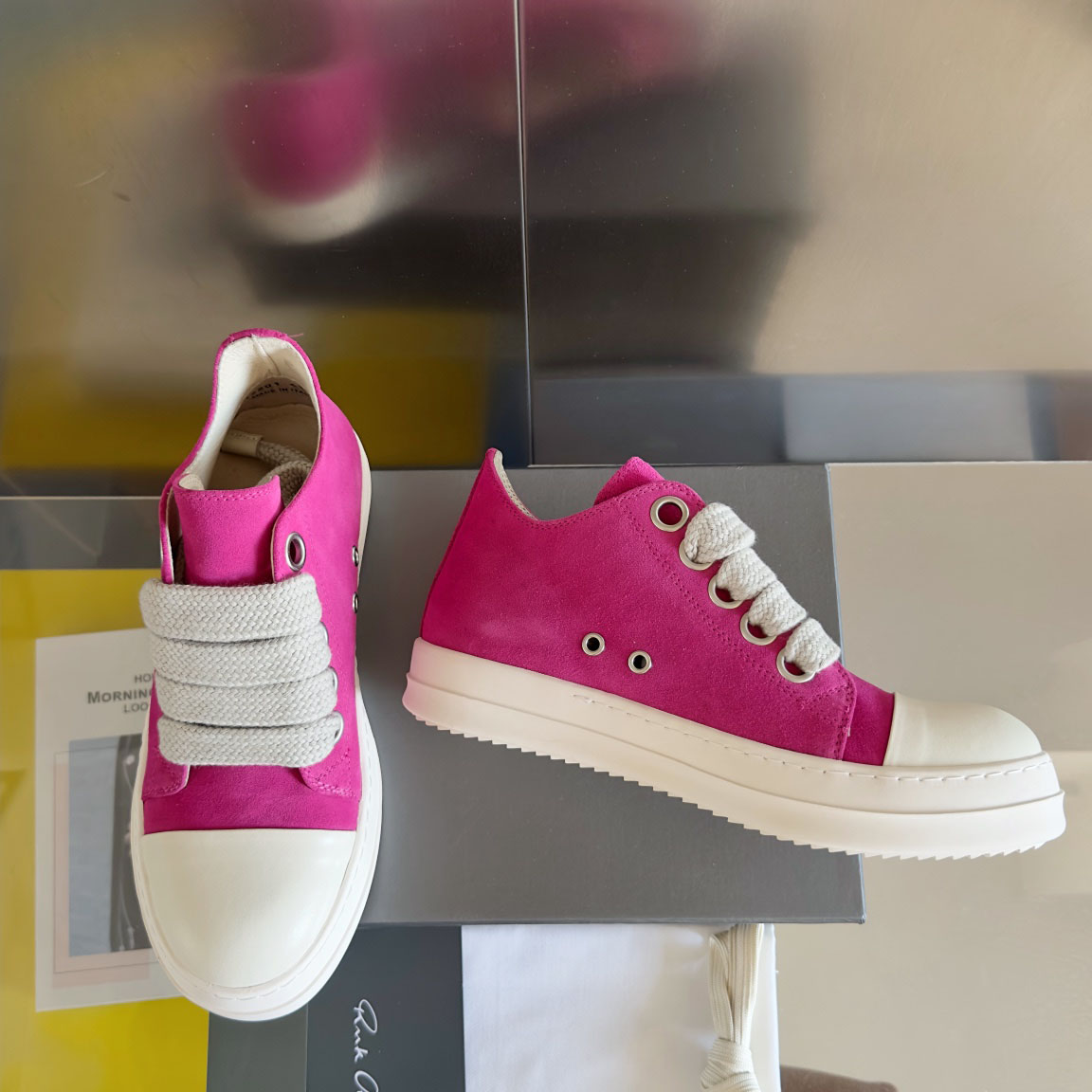 Rick Owens Laces Low-top  Sneakers - DesignerGu