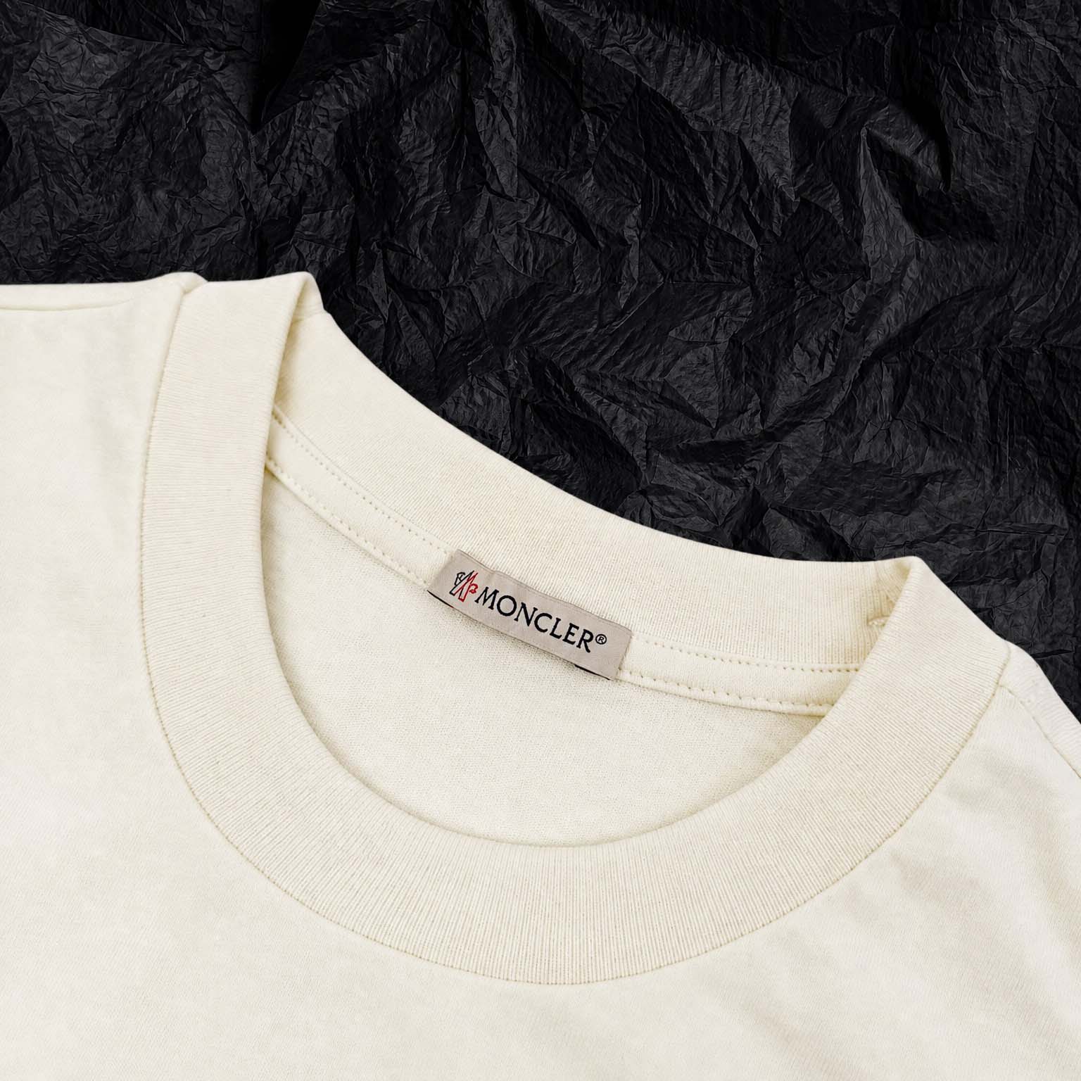 Moncler Striped Logo Cotton Jersey T-Shirt - DesignerGu