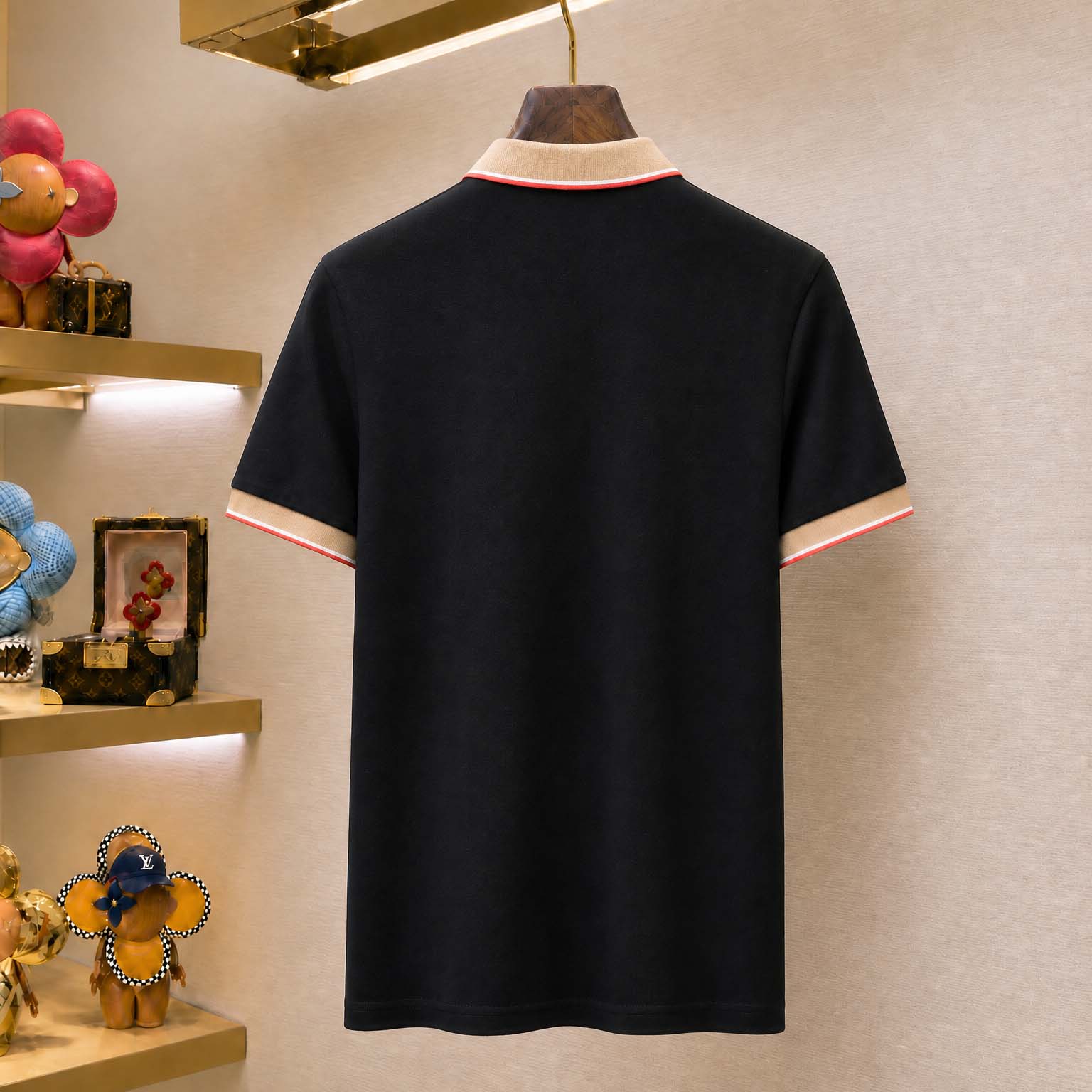 Burberry Logo Collar Cotton Polo Shirt - DesignerGu