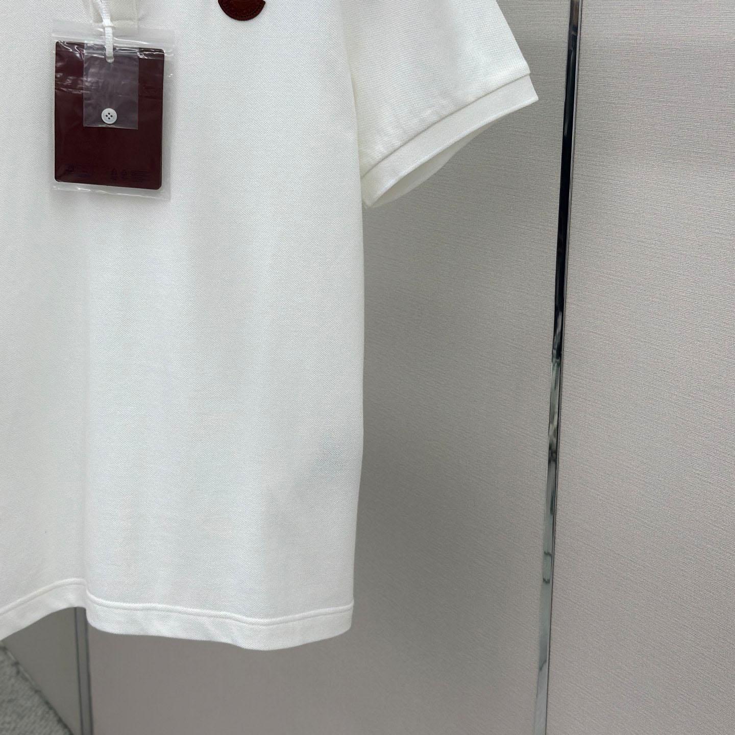 Moncler Logo Cotton Piquet Polo Shirt - DesignerGu