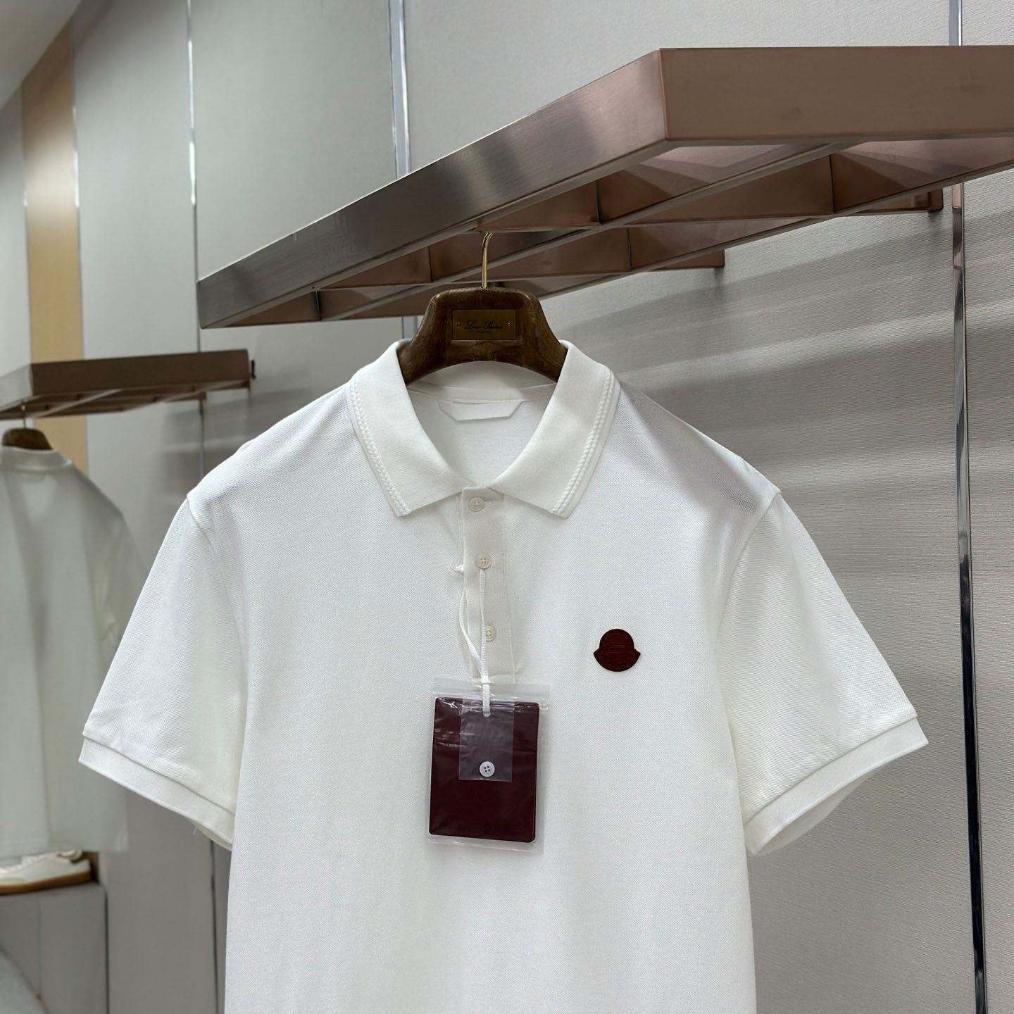 Moncler Logo Cotton Piquet Polo Shirt - DesignerGu